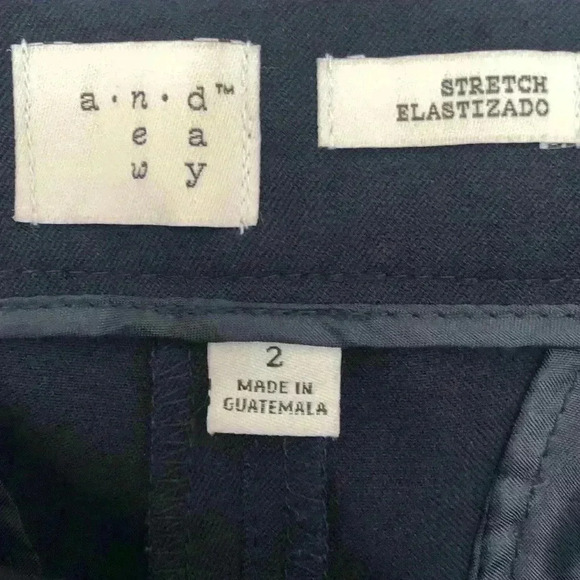 A.n.d e a w y Women's Straight Leg Mid Rise Pant - Picture 3 of 3